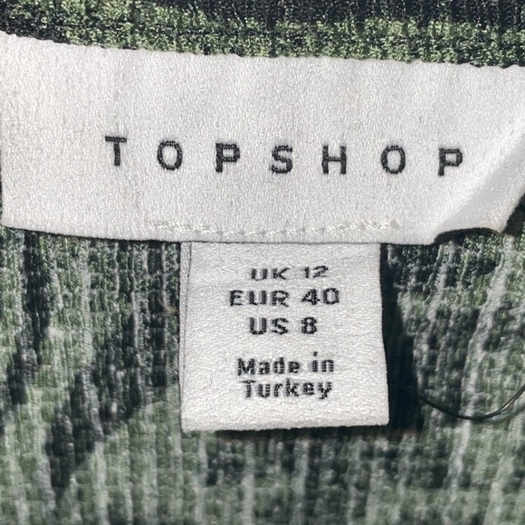 NWOT Topshop Animal Print Ruched Side Mini Dress Size 8 - Picture 5 of 8